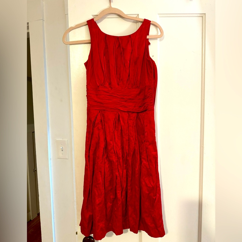 Anthropologie red dress